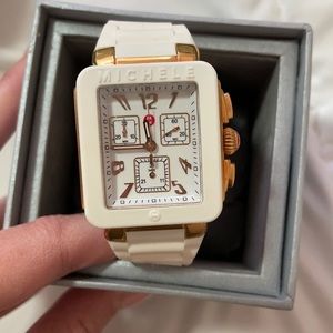 Michele white watch